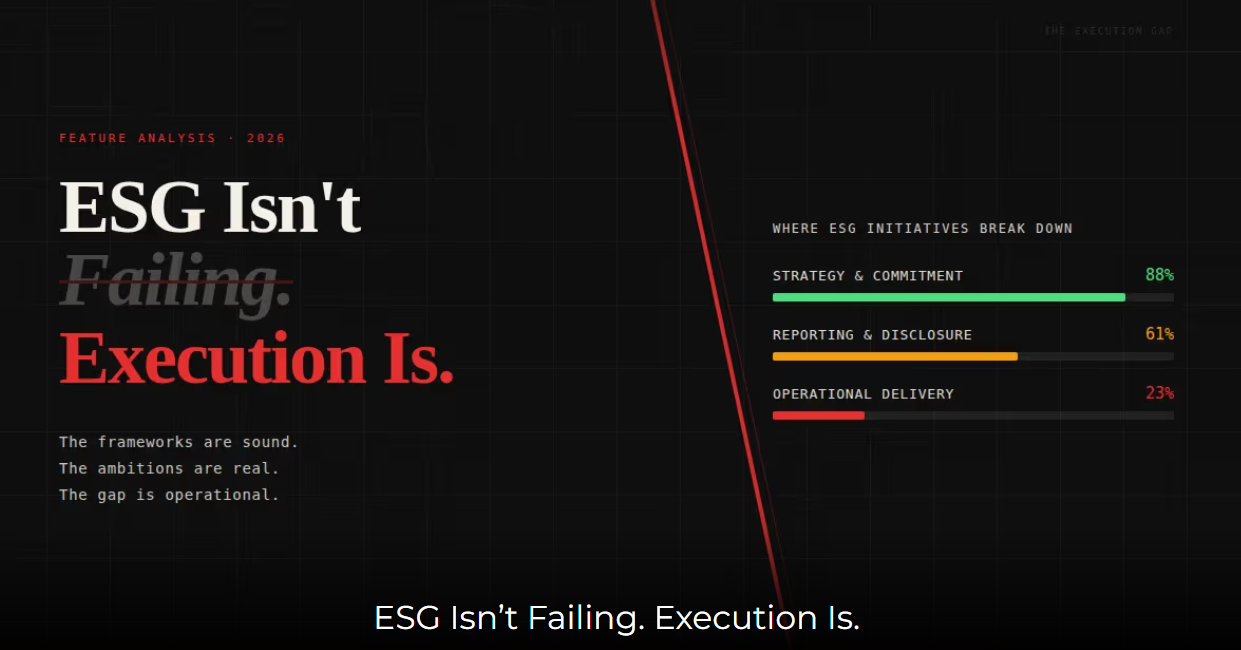 ESG Isn’t Failing. Execution Is.