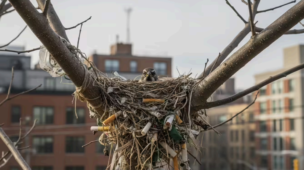 Why Some Urban Birds Build Nests with Cigarette Butts: A Surprising Survival Strategy